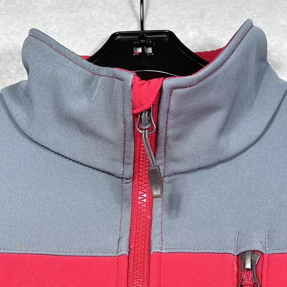 Columbia Jacket Mens Size M Medium Dark Red Omni-Wind Zip Up Jacket Fleece Lined - Picture 7 of 15